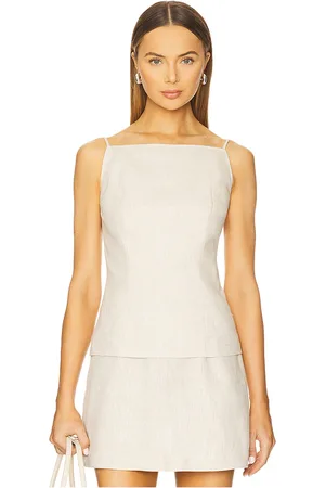 Tularosa Jaxi Top in - Neutral. Size L (also in M, S, XL, XS, XXS).