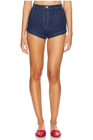 Amanda Uprichard Kelso Short in - Denim-Dark. Size L (also in M, S, XL, XS).