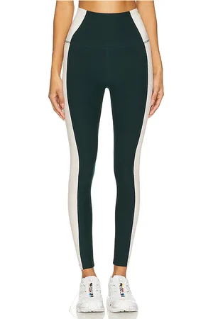 Beyond Yoga Spacedye Vitality Colorblock High Waisted Midi Legging in - Green. Size S (also in XS).