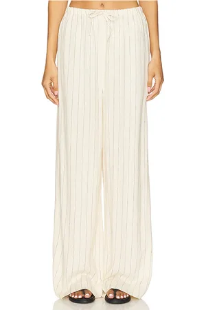WeWoreWhat Tie Waist Pant in - Ivory. Size M (also in S, XS).