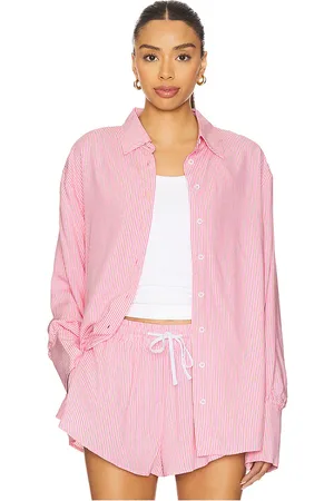 MORE TO COME Shirlie Button Down Top in - Pink. Size L (also in M, S, XL, XS).