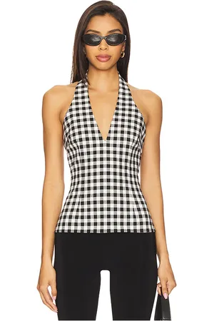 MAJORELLE Birdie Top in - Black,White. Size L (also in M, S, XL, XS).