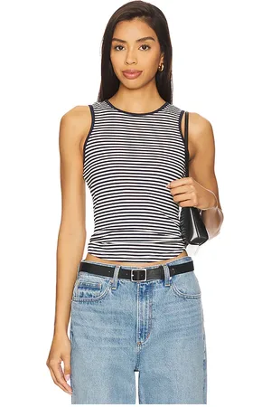 ALL THE WAYS Janae Top in - Navy. Size L (also in M, S, XL, XS, XXS).