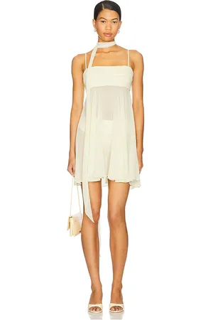 SER.O.YA Sahar Mini Dress in - Lemon. Size L (also in M, S, XL, XS).