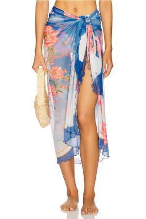 Agua Bendita Marine Sarong in - Blue. Size all.