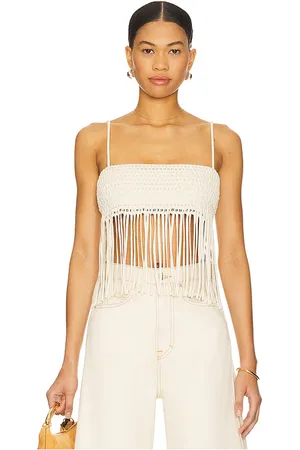 Nanushka Mariz Top in - Cream. Size L (also in M, S, XS).