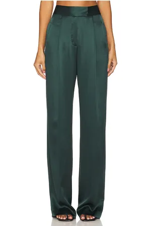 The Sei Wide Leg Trouser in - Dark Green. Size 2 (also in 0).