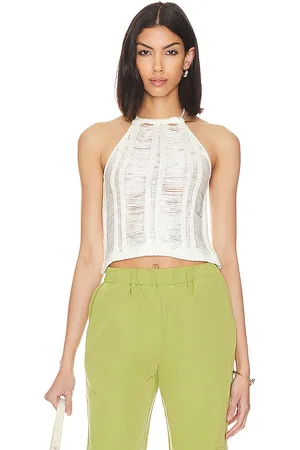 MORE TO COME Taryn Fringe Top in - White. Size L (also in M, S, XS).