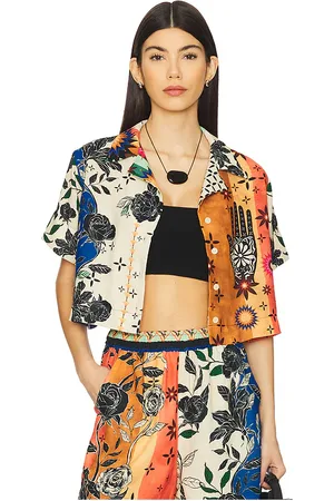 Agua Bendita X REVOLVE Itsy Shirt in - Blue,Orange. Size L (also in M, S, XL, XXL).