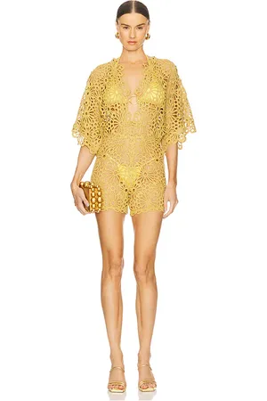 Norma Kamali Rectangle Jumpshort in - Olive. Size L (also in M, S, XL).