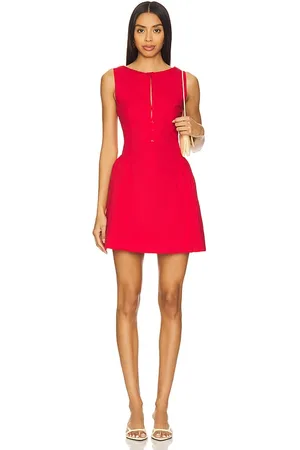SOVERE Eva Mini Dress in - Red. Size M (also in S, XS).