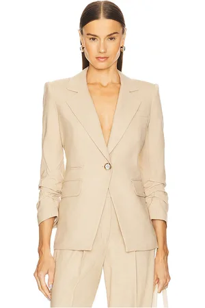 VERONICA BEARD Battista Dickey Jacket in - Tan. Size 0 (also in 00, 10, 2, 4, 6, 8).