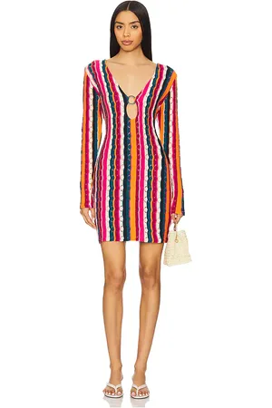 Agua Bendita X REVOLVE Cordelia Mini Dress in - Fuchsia,Orange. Size L (also in M, S, XS).