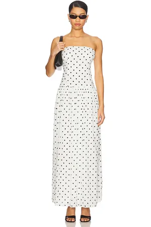 MORE TO COME Celsee Strapless Maxi Dress in - White. Size L (also in M, XL).