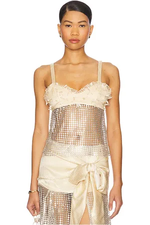 SIEDRES Locean Top in - Cream,Metallic Silver. Size 38 (also in 40).