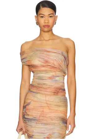 RONNY KOBO X REVOLVE Verna Top in - Orange,Neutral. Size L (also in M, S, XS).