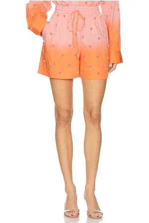 Essentiel Antwerp Hichigan Embellished Short in - Rose,Orange. Size 32 (also in 34, 36, 40).