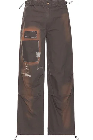 JUNGLES Repaired Zip Pant in - Charcoal. Size L (also in M).