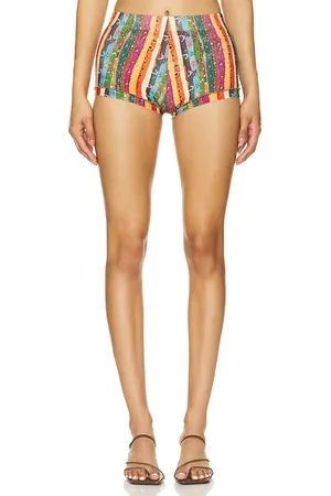 SIEDRES Afra Shorts in - Green,Orange. Size M (also in S).