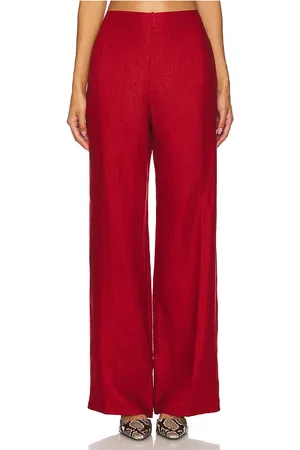 FAITHFULL THE BRAND X REVOLVE Ilride Pant in - Burgundy. Size S (also in XS).