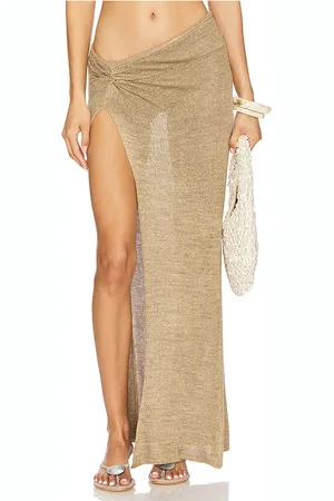 Flook the Label Zuhana Skirt in - Beige. Size L (also in M, S, XS).