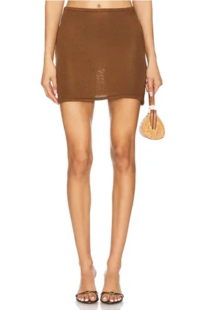 Flook the Label Jayla Skirt in - Brown. Size L (also in M, S, XL, XS).