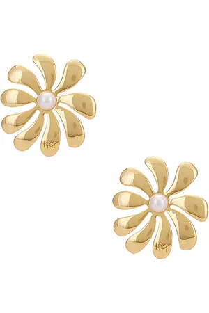 Heaven Mayhem Floral Earrings in - Metallic . Size all.