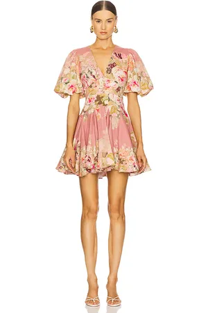 HEMANT AND NANDITA Short Dress in - Peach. Size S (also in XS).