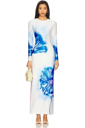 Especia Lim Long Dress in - Cream. Size L (also in M, S, XS).