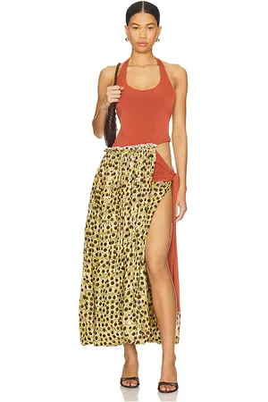 SIEDRES Youstina Dress in - Burnt Orange. Size L (also in M, S, XS, XXS).