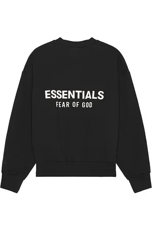 FEAR OF GOD Classic Fit Fleece Crew Neck Sweatshirt in - Black. Size L (also in M, S, XL, XS, XXL).