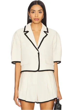 Steve Madden Fable Blazer in - Cream. Size L (also in M, S, XL, XS).