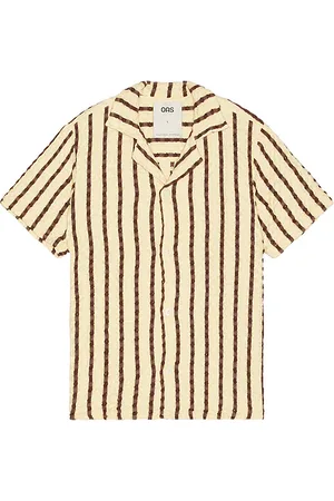 Oas Tartufo Cuba Waffle Shirt in - Cream. Size L (also in M, S, XL/1X).