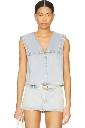 Frame The Yacht Top in - Blue. Size L (also in M, S, XL, XS).