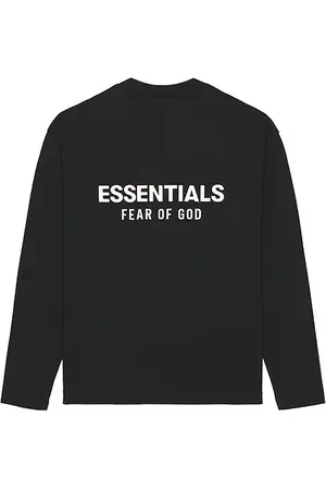 FEAR OF GOD Classic Fit Long Sleeve Tee in - Black. Size L (also in M, S, XL, XS, XXL).