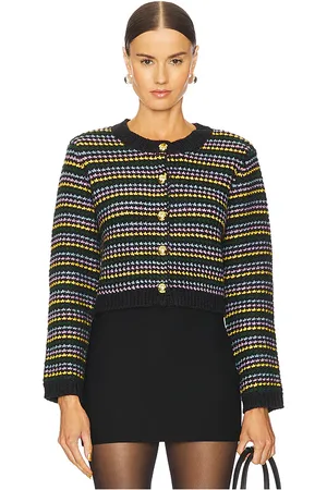 Cinq A Sept Striped Romina Cardigan in - Black. Size M (also in S).