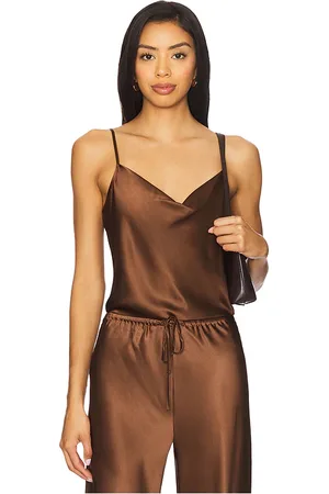 VERONICA BEARD Sola Top in - Chocolate. Size 0 (also in 00, 10, 12, 2, 4, 6, 8).