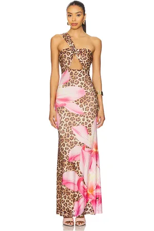 Runaway The Label Kyree Maxi Dress in - Brown. Size L (also in M, S, XL, XS).