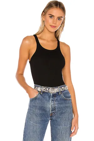 LnA Ribbed Skinny Racer Tank in - . Size L (also in M, S, XL, XS).