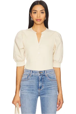 VERONICA BEARD Coralee Top in - Ivory. Size M (also in S, XL, XS).