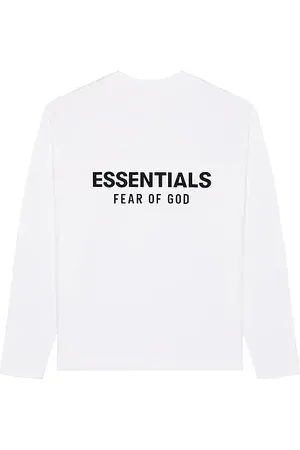 FEAR OF GOD Classic Fit Long Sleeve Tee in - White. Size L (also in M, S, XL, XS, XXL).