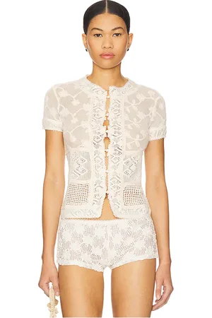 SIEDRES Syrine Top in - Cream. Size 38 (also in 40, 42).