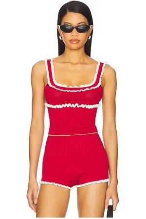 MAJORELLE Brielle Tank in - Red. Size L (also in M, S, XL, XS, XXS).