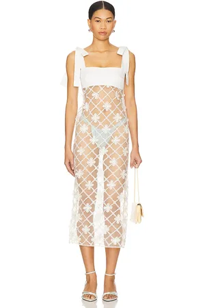 SIEDRES Tallula Dress in - Cream. Size 34 (also in 36, 38, 40).