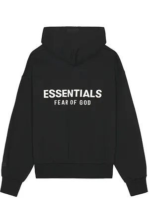 FEAR OF GOD Classic Fit Fleece Zip Up Hoodie in - Black. Size L (also in M, S, XL).