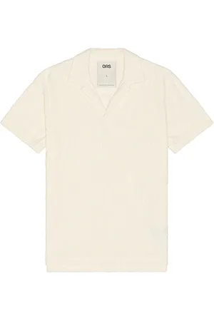 Oas Summit Polo Terry Shirt in - Ivory. Size L (also in M, S, XL/1X).