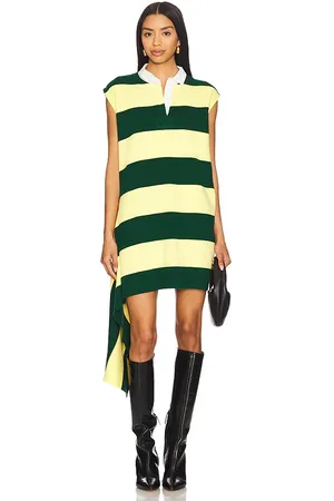 MONSE Cascade Mini Dress in - Green,Yellow. Size S (also in XS).