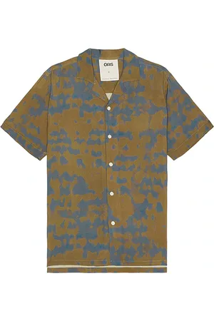 Oas Highland Viscose Shirt in - Olive. Size L (also in M, S, XL/1X).