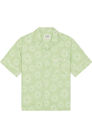 Scotch&Soda Aop Short Sleeve Shirt in - Sage. Size L (also in M, S, XL/1X).