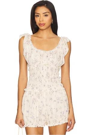 Tularosa Lori Top in - Cream. Size L (also in M, S, XL, XS, XXS).